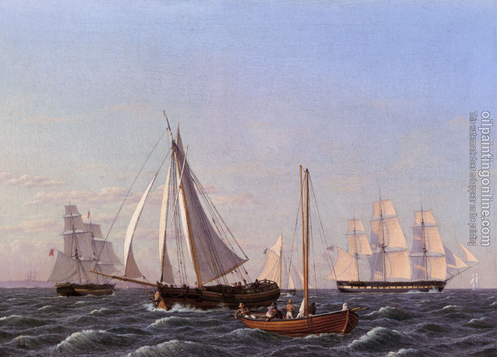 Christoffer Wilhelm Eckersberg - Sailing Ships